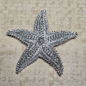 Vintage Monet Silver Starfish Brooch